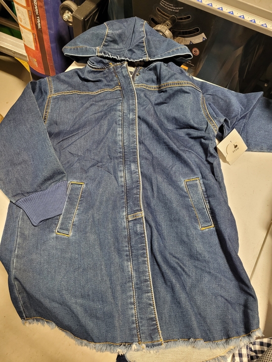 stem Other - stem Girls' Hooded Denim Jacket in Blue